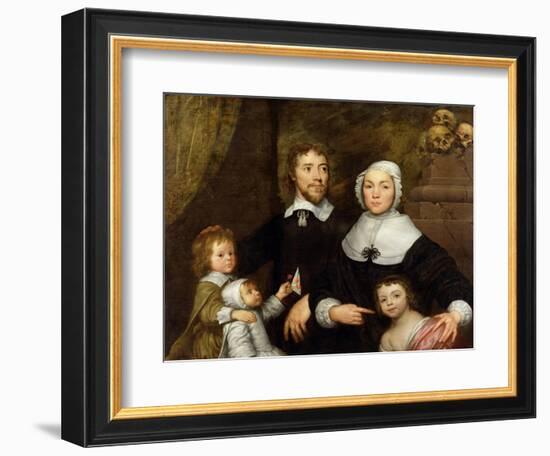 Portrait of a Family, Probably That of Richard Streatfeild, c.1645-William Dobson-Framed Giclee Print