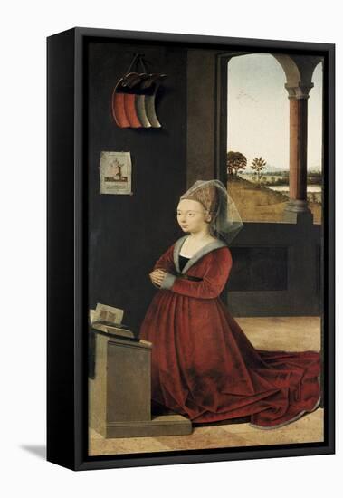 Portrait of a Female Donor-Petrus Christus-Framed Premier Image Canvas