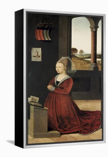 Portrait of a Female Donor-Petrus Christus-Framed Premier Image Canvas