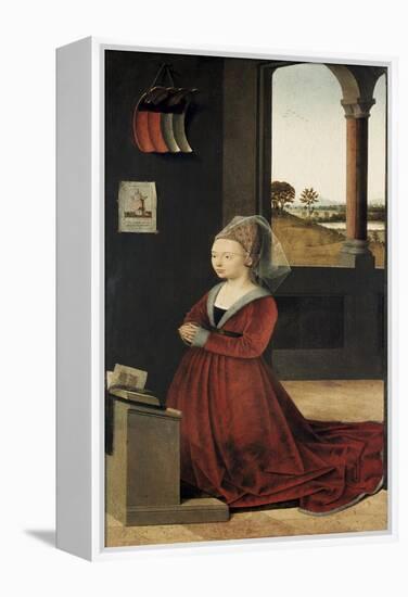 Portrait of a Female Donor-Petrus Christus-Framed Premier Image Canvas