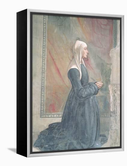 Portrait of a Female Member of the Sassetti Family-Domenico Ghirlandaio-Framed Premier Image Canvas