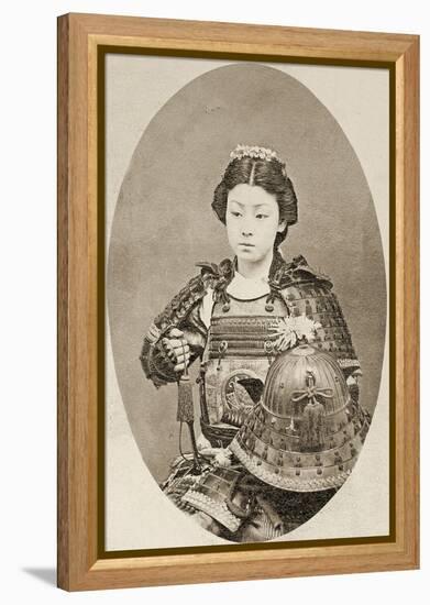 Portrait of a Female Warrior with Flowers in Her Hair, C.1895-null-Framed Premier Image Canvas
