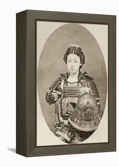 Portrait of a Female Warrior with Flowers in Her Hair, C.1895-null-Framed Premier Image Canvas