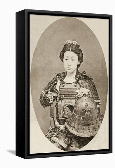 Portrait of a Female Warrior with Flowers in Her Hair, C.1895-null-Framed Premier Image Canvas