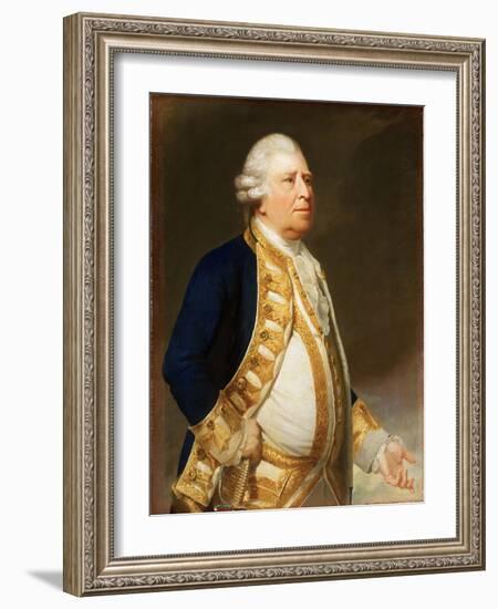 Portrait of a Flag Officer, C.1767 (Oil Painting)-George Romney-Framed Giclee Print