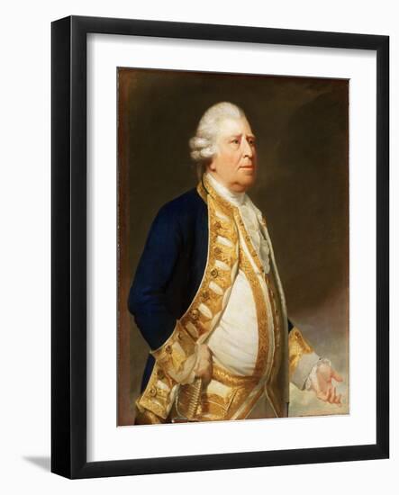 Portrait of a Flag Officer, C.1767 (Oil Painting)-George Romney-Framed Giclee Print