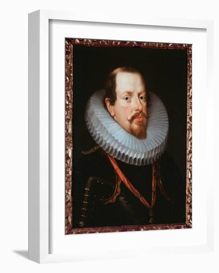 Portrait of a Flemish Gentleman with a Ruff (Oil on Canvas)-Peter Paul Rubens-Framed Giclee Print