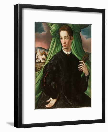 Portrait of a Florentine Nobleman, 1546-48-Francesco De Rossi Salviati Cecchino-Framed Giclee Print