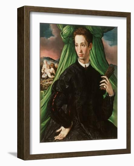 Portrait of a Florentine Nobleman, 1546-48-Francesco De Rossi Salviati Cecchino-Framed Giclee Print