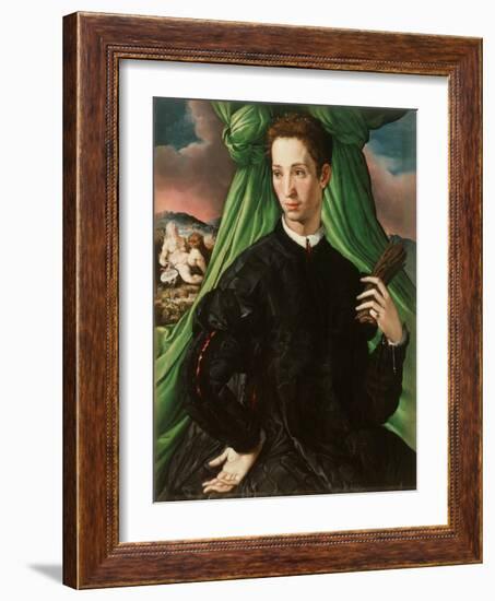 Portrait of a Florentine Nobleman, 1546-48-Francesco De Rossi Salviati Cecchino-Framed Giclee Print