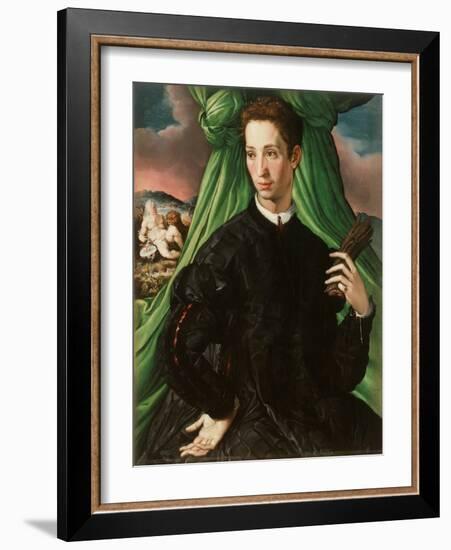 Portrait of a Florentine Nobleman, 1546-48-Francesco De Rossi Salviati Cecchino-Framed Giclee Print