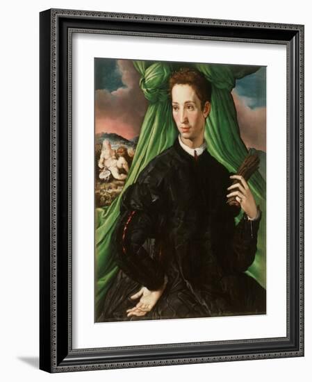 Portrait of a Florentine Nobleman, 1546-48-Francesco De Rossi Salviati Cecchino-Framed Giclee Print