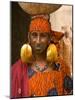 Portrait of a Fulani Woman Wearing Traditional Gold Earrings, Mopti, Mali, West Africa, Africa-Gavin Hellier-Mounted Photographic Print