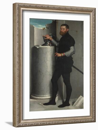 Portrait of a Gentleman, 1555-1556-Giovanni Battista Moroni-Framed Giclee Print