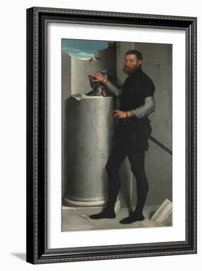 Portrait of a Gentleman, 1555-1556-Giovanni Battista Moroni-Framed Giclee Print