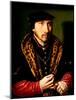 Portrait of a Gentleman, 16Th Century (Oil on Panel)-Ambrosius Benson-Mounted Giclee Print