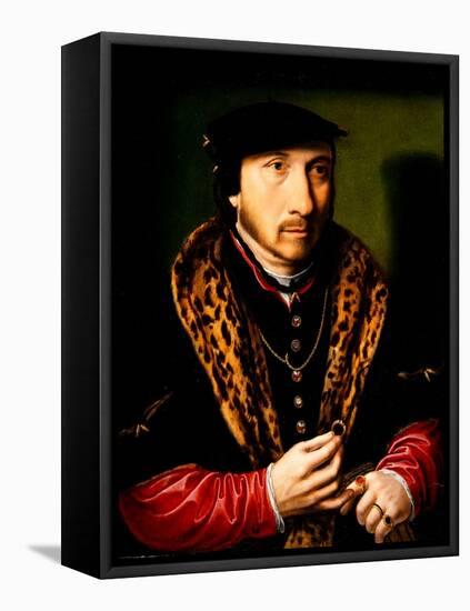 Portrait of a Gentleman, 16Th Century (Oil on Panel)-Ambrosius Benson-Framed Premier Image Canvas