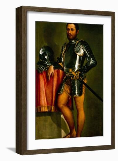 Portrait of a Gentleman by Veronese-Veronese-Framed Giclee Print