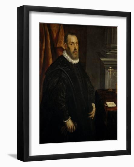 Portrait of a Gentleman, C.1580-Jacopo Robusti Tintoretto-Framed Giclee Print