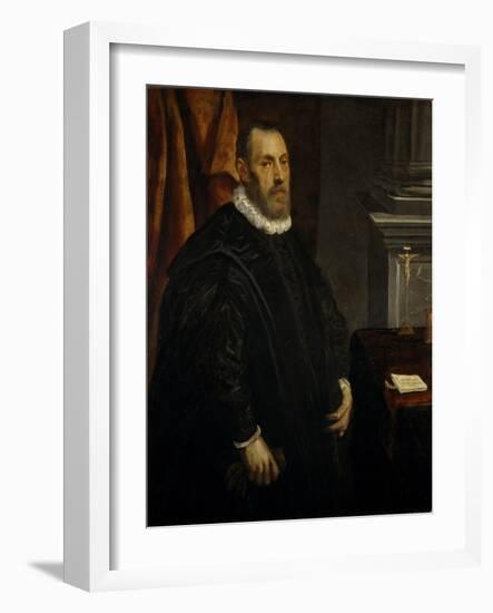 Portrait of a Gentleman, C.1580-Jacopo Robusti Tintoretto-Framed Giclee Print