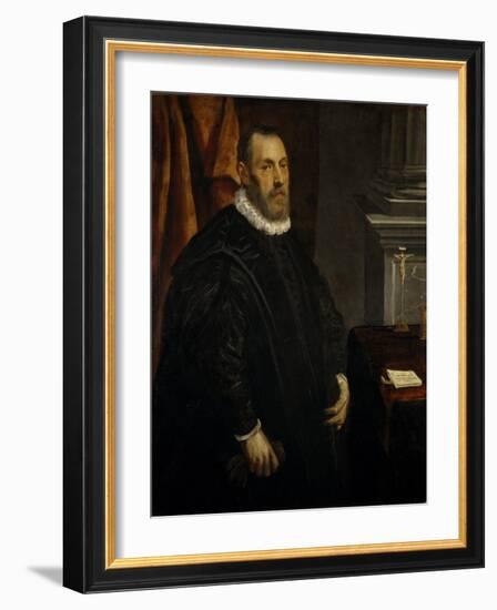 Portrait of a Gentleman, C.1580-Jacopo Robusti Tintoretto-Framed Giclee Print