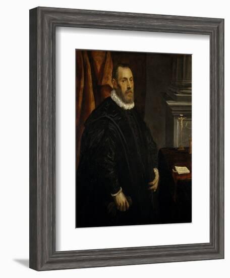 Portrait of a Gentleman, C.1580-Jacopo Robusti Tintoretto-Framed Giclee Print