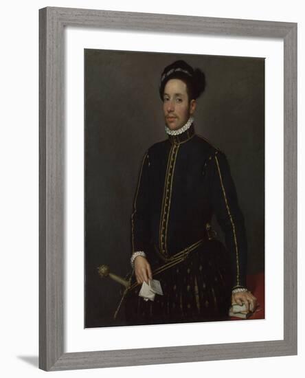 Portrait of a Gentleman (Il Gentile Cavalier), C. 1565-Giovan Battista Moroni-Framed Giclee Print