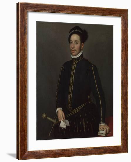 Portrait of a Gentleman (Il Gentile Cavalier), C. 1565-Giovan Battista Moroni-Framed Giclee Print