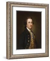 Portrait of a Gentleman, in a Blue Coat with a White Gold-Embroidered Waistcoat-Francis Cotes-Framed Giclee Print