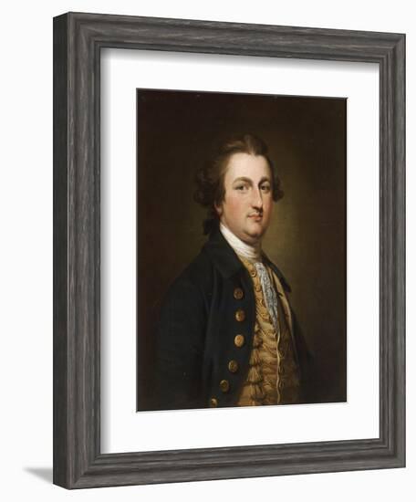 Portrait of a Gentleman, in a Blue Coat with a White Gold-Embroidered Waistcoat-Francis Cotes-Framed Giclee Print