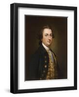 Portrait of a Gentleman, in a Blue Coat with a White Gold-Embroidered Waistcoat-Francis Cotes-Framed Giclee Print
