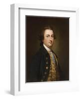 Portrait of a Gentleman, in a Blue Coat with a White Gold-Embroidered Waistcoat-Francis Cotes-Framed Giclee Print