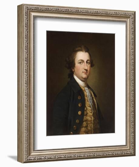 Portrait of a Gentleman, in a Blue Coat with a White Gold-Embroidered Waistcoat-Francis Cotes-Framed Giclee Print