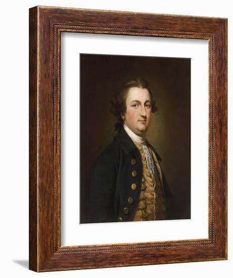 Portrait of a Gentleman, in a Blue Coat with a White Gold-Embroidered Waistcoat-Francis Cotes-Framed Giclee Print