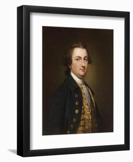 Portrait of a Gentleman, in a Blue Coat with a White Gold-Embroidered Waistcoat-Francis Cotes-Framed Giclee Print