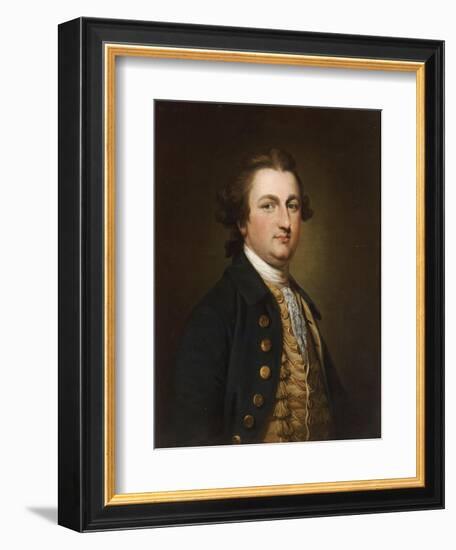 Portrait of a Gentleman, in a Blue Coat with a White Gold-Embroidered Waistcoat-Francis Cotes-Framed Giclee Print