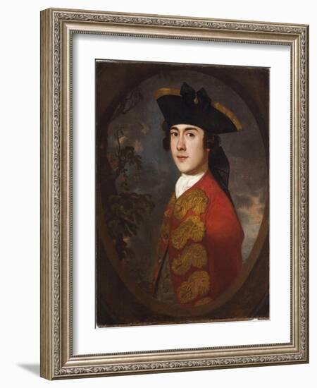 Portrait of a Gentleman in a Red Jacket-Sir Joshua Reynolds-Framed Giclee Print