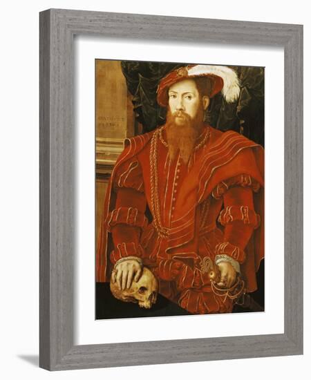 Portrait of a Gentleman of the English Court, 1546-Hans Eworth-Framed Giclee Print