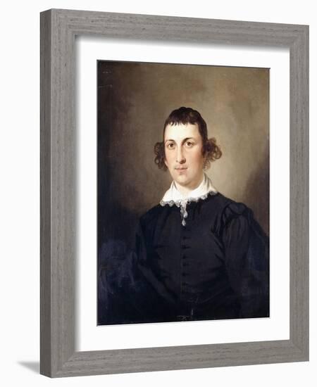 Portrait of a Gentleman, Probably Mr. Lyte, in Black Van Dyke Costume, 1769-Tilly Kettle-Framed Giclee Print