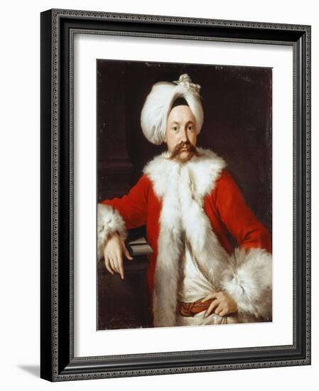 Portrait of a Gentleman Standing, Half-Length, in Oriental Costume-Andrea Soldi-Framed Giclee Print