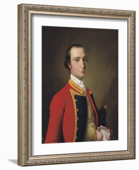 Portrait of a Gentleman, Traditionally Identified as Alexander Baillie of the First Foot, C.1761-62-Joseph Wright of Derby-Framed Giclee Print