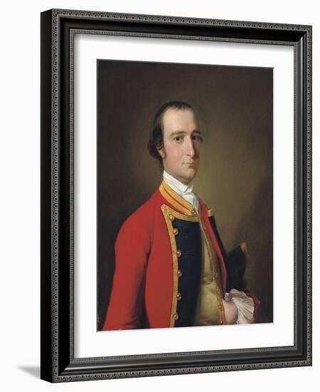 Portrait of a Gentleman, Traditionally Identified as Alexander Baillie of the First Foot, C.1761-62-Joseph Wright of Derby-Framed Giclee Print