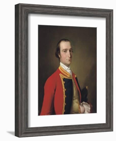 Portrait of a Gentleman, Traditionally Identified as Alexander Baillie of the First Foot, C.1761-62-Joseph Wright of Derby-Framed Giclee Print