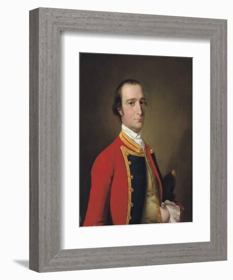 Portrait of a Gentleman, Traditionally Identified as Alexander Baillie of the First Foot, C.1761-62-Joseph Wright of Derby-Framed Giclee Print