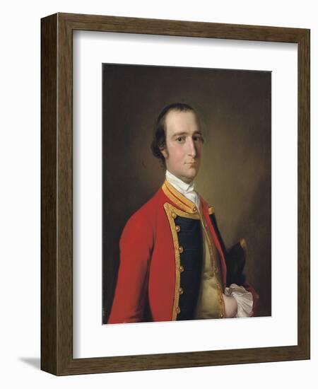 Portrait of a Gentleman, Traditionally Identified as Alexander Baillie of the First Foot, C.1761-62-Joseph Wright of Derby-Framed Giclee Print