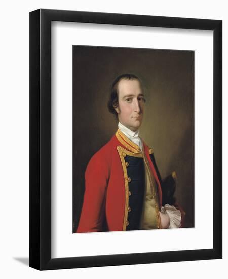 Portrait of a Gentleman, Traditionally Identified as Alexander Baillie of the First Foot, C.1761-62-Joseph Wright of Derby-Framed Giclee Print