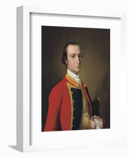 Portrait of a Gentleman, Traditionally Identified as Alexander Baillie of the First Foot, C.1761-62-Joseph Wright of Derby-Framed Giclee Print