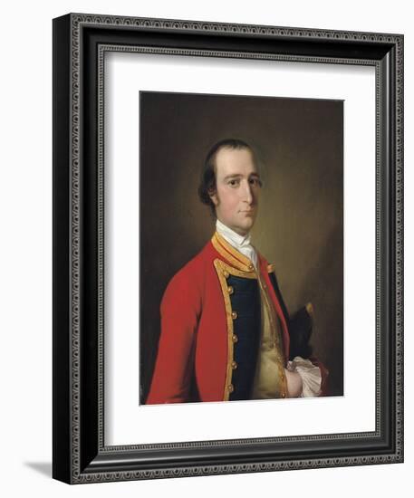 Portrait of a Gentleman, Traditionally Identified as Alexander Baillie of the First Foot, C.1761-62-Joseph Wright of Derby-Framed Giclee Print