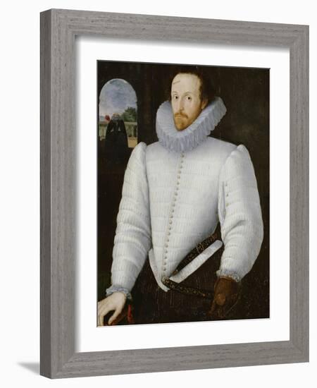 Portrait of a Gentleman Traditionally Identified as Sir Walter Raleigh-Robert Peake-Framed Giclee Print