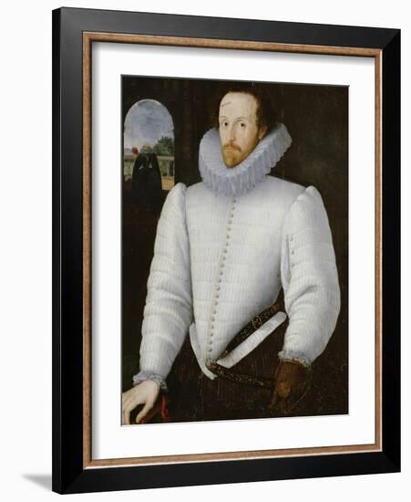 Portrait of a Gentleman Traditionally Identified as Sir Walter Raleigh-Robert Peake-Framed Giclee Print